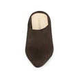 thumbnail image 5 of BLISSFUL STEP Women's Slides Block High Heels Slip on Pointed Toe Slide Mules Coffee 7, 5 of 7