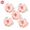 Five peach-pink double-petaled butterfly chrysanthemum hair clips, variant on 5-Piece Retro Artificial Canna Lily Flower Hair Clips Pack, 3D Fabric Floral Bridal Side Barrettes and Alligator Hairpins Set for Wedding, Updos, Vacation and Hair Accessories