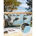 thumbnail image 2 of Watercolor Farmhouse Cow with Sunrise Outdoor Pillow Covers Set of 2, Decorative Waterproof Throw Pillow Case, Farm Scenery Cotton Linen Soft Cozy Cushion Pillowcases, 2 of 6