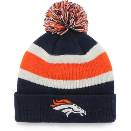 Denver Broncos Hats - Fan Favorites F-MBRKW10ACE-LN OSF NFL Denver Broncos Breakaway Beanie with Pom - One Size