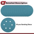 thumbnail image 4 of Unique Bargains 50 Pcs Car Wood Sanding Discs Smoothing Hook & Loop Sandpaper for Woodworking, Automotive Refinishing 5.91" 7 Hole 240 Grit Blue Zirconia Alumina, 4 of 6