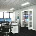 thumbnail image 3 of 30 in. x 80 in. x 1-3/8 in. Frosted Glass 2-Lite Shaker Primed Solid Wood Core Bi-Fold Door with Hardware Included, 3 of 3