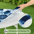thumbnail image 5 of Blue White Tie Dye Mandala Pattern Round Fitted Tablecloth with Elastic Edge,Dining Table Cover Waterproof,Outdoor Round Tablecloth for Camping,Dining,Indoor and Outdoor, 5 of 7