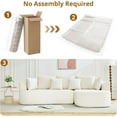 thumbnail image 6 of OUTGOODS 106" Modular Cloud Sofa, Plush Chenille, Beige/Gray/Orange, No Assembly, 6 of 7
