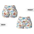 thumbnail image 5 of Naloa Summer Stamp Biker Shorts for Women Seamless Scrunch Short Women’s Yoga Shorts for Gym Running Sport Shorts - XX-Large, 5 of 9