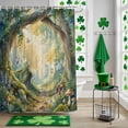 thumbnail image 5 of Shower Curtain, Watercolor Forest Mushrooms Waterproof Shower Curtain Set with Hooks for Bathroom Showers,Stalls and Bathtubs,60x72In Butterflies Green Ferns, 5 of 9