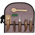 thumbnail image 2 of POINTERTECK 8Pcs Wood Carving Tool Set   Steel Wood Carving Chisels Set Portable Complete Wood Engraving Tool Kit with Polishing Wax Sharpening Leather Spoon for Carpenter DIY Beginners, 2 of 10