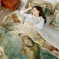 thumbnail image 4 of jejeloiu Big Bass Fish 7-Piece Twin Bedding Sets,Fishing And Hunting Bedding Comforter Set,Rustic Farmhouse Cabin Sheet Sets For Kids,Microfiber Bedroom Decor Reversible, 4 of 8