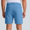 thumbnail image 5 of Vibrex Men's Shorts Elastic Waist Straight Buttons Zipper Solid Color Cargo Shorts Loose Comfort Summer Casual Work Shorts with Pockets, Gifts for Men,Sky Blue_3XL, 5 of 7