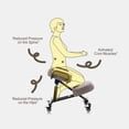 thumbnail image 6 of DR.LOMILOMI Ergonomic Kneeling Chair 512 AKONI, Adjustable Stool for Home and Office, Improve Your Posture, Thick Comfortable Cushions, Locking Wheels, 6 of 6