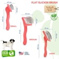 thumbnail image 4 of Pet Slicker Brush for Dogs – Grooming Brush for Poodles, Doodles, and Golden Retrievers (Flat Medium), 4 of 5