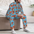 thumbnail image 7 of Sikiie Cartoon Watermelon Mens Pajama Set, Soft Warm Long Sleeve Sleepwear, Cozy Button-Down Pjs for Men-Large, 7 of 7