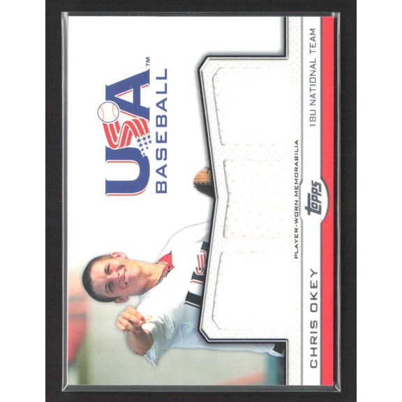 2011 Topps USA Baseball Chris Okey TR-CO 043/240 Player-Worn Memorabilia Card Excellent