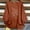 Coffee, variant on HOMBOM Womens Shirts Loose Fit Cotton Linen Spring Navy 3/4 Sleeve Crewneck Solid T Shirts for Ladies