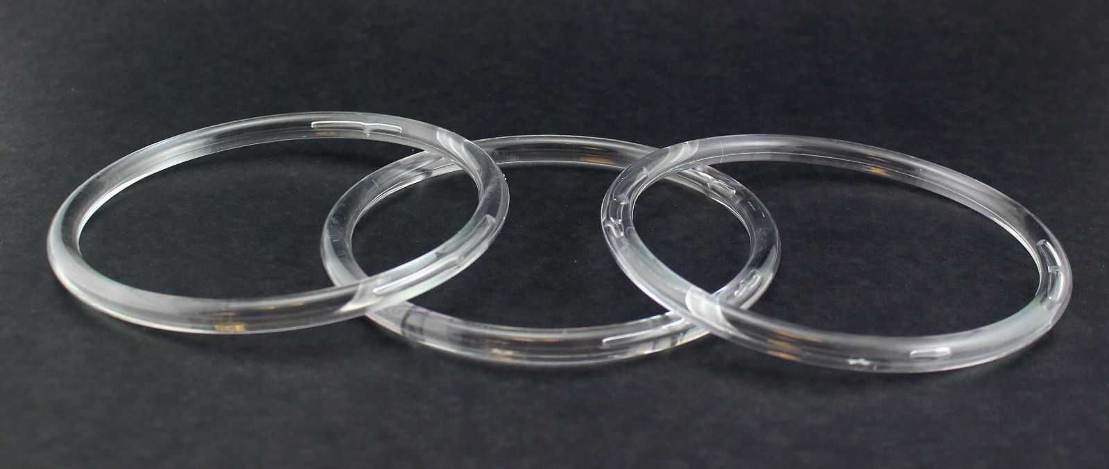 4" clear rings 12 pieces