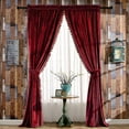 thumbnail image 2 of ZXNYH Set of 2 Pom Pom Velvet Blackout Lined Thermal Insulated Rod Pocket Curtains for Bedroom, 52x84 Inch, Antique Green (1 Pair), 2 of 8