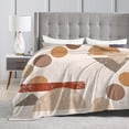 thumbnail image 4 of DouZhe Ultra-Soft Micro Fleece Lightweight Flannel Bed Blanket, Bohemian Geometric Aesthetic Print Cozy Warm Throw Blankets, 80"x60", 4 of 7