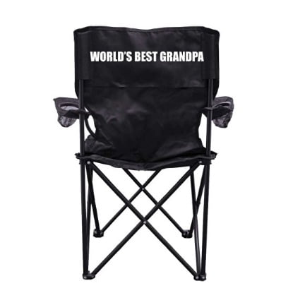 World's Best Grandpa Camping Chair with Carry Bag (Best Camping In The World)