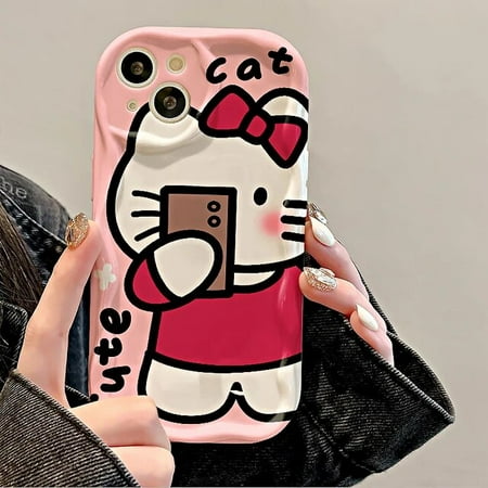 Sanrio Hello Kitty Phone Case for Huawei P60 P50 P40 Lite 5G 4G P30 Pro Mate 60 50 40 30 Nova Y90 Honor X5 Wave Edged Soft Cover