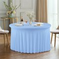 thumbnail image 4 of Spandex Round Table Cloths For 60 Inch Table, Wrinkle Free Stretchy Round Tablecloths, Washable Table Covers For Wedding Birthday Parties Banquet, 4 of 7