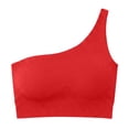 thumbnail image 5 of CUSTG Women Camis Sleeveless Solid Color One Shoulder Back Yoga Bra For Outdoor Sports Running And Fitness Tank Tops Cozy Ladies Summer Shirts, 5 of 6