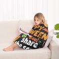thumbnail image 4 of Halloween Festive Text Pattern Blanket Hoodies for Kids 6-13YR Oversize Wearable Blanket Hoodies for Boys Girls Teens, 4 of 7