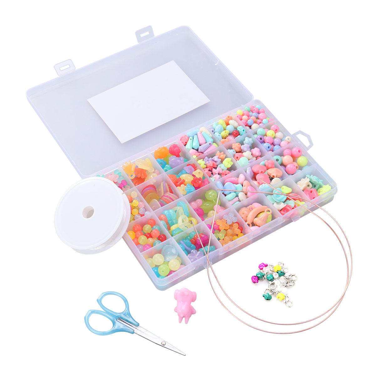 Kit De Perles Pour Enfants - 240 Pièces, 24 Modèles, Pour Bracelets DIY, Colliers Et Boucles D'Oreilles