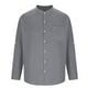 thumbnail image 4 of pstuiky mangas largas para hombre, Camisas casuales de hombre con botones, bolsillos, manga larga y cuello redondo camisetas de hombre xl, 4 of 5