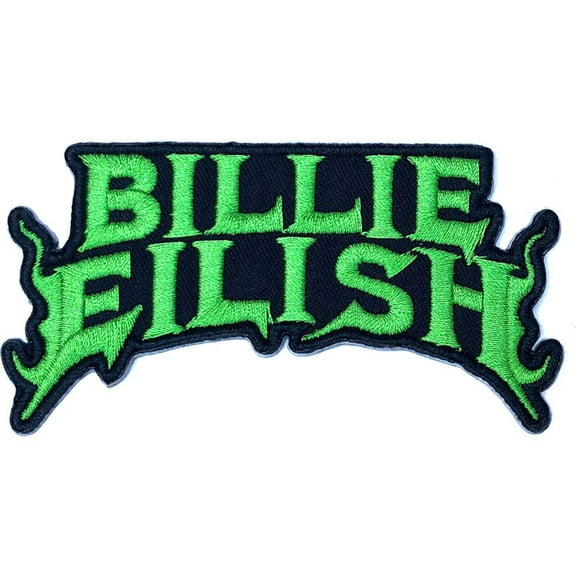Men's Billie Eilish Flame Green Embroidered Patch Green