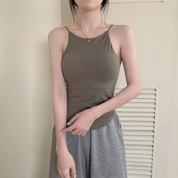 Camisola de una pieza sin mangas con copa de belleza en la espalda para mujer, sexy, con pecho envuelto, ropa interior y exterior, top de tubo ajustado, camisa de fondo