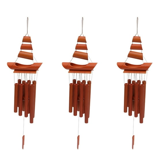 3 Count Electric Bamboo Wind Chimes Practical Durable