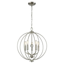 Elk Home 19-Inch Wide Williamsport Chandelier, Brushed Nickel