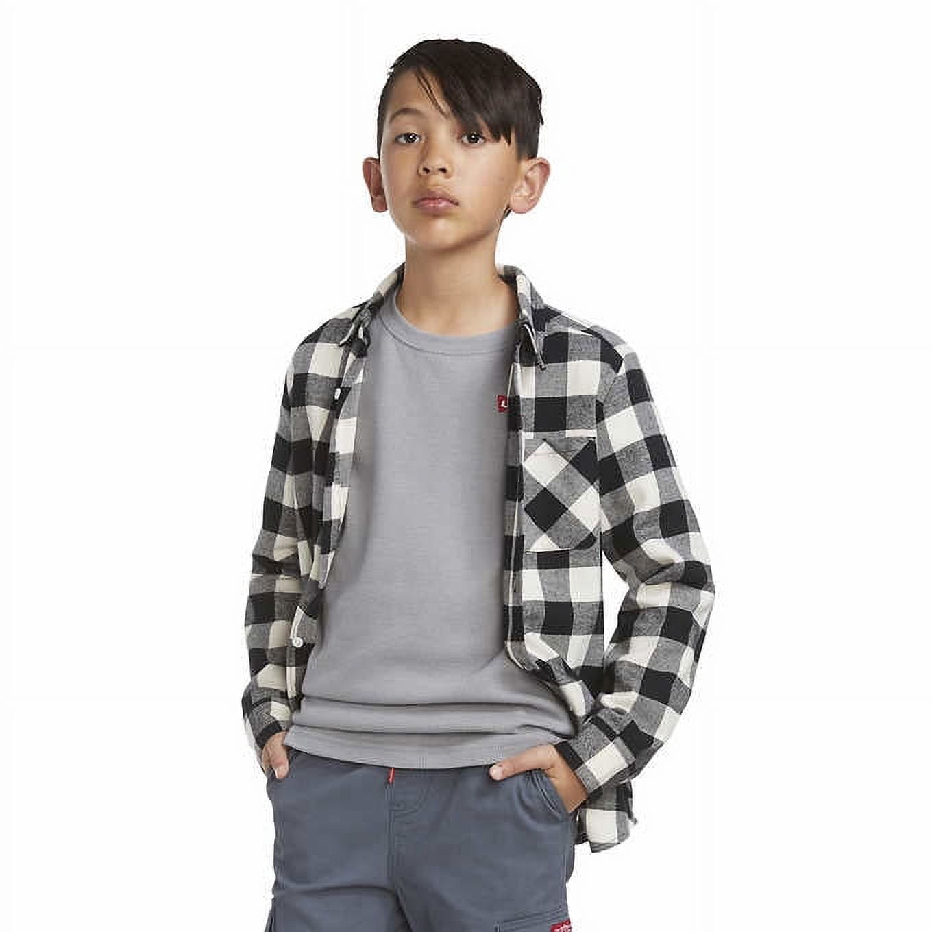 Levi's Youth Boy Flannel & Thermal 2-Pack Top Set (Black, XS-5/6)