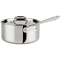 

All-Clad - 8701004398 All-Clad 4203 Stainless Steel Tri-Ply Bonded Dishwasher Safe Sauce Pan with Lid / Cookware 3-Quart Silver -
