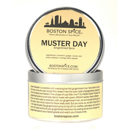 Boston Spice Muster Day Gourmet Baking Seasoning Blend Gingerbread Pierniczki Lebkuchen Pierniki Cakes Pies Muffins Cookies Cupcakes Fudge 1 Cup wt. 3.7oz/106g