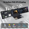 thumbnail image 3 of Dual Laptop Screen Extender, 14 Inch FHD 1080P IPS Portable Monitor for 13 to 16.5-Inch Displays, USB-C Plug and Play, Compatible with Windows/Mac/Android/Switch/PS5/Xbox, 3 of 11