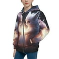 thumbnail image 2 of Kdxio Fox Couple Pattern Kids Boys Girls Zip Up Hoodie 3D Printed Hooded Sweatshirt Hoody Coat with Pocket 7-12 Y-Small, 2 of 6