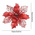 thumbnail image 3 of Fiudx Flores Navideñas, Adornos Brillantes para El Árbol, Coronas Decorativas, Adornos para Cajas de Regalo, Decoración para Interiores y Exteriores, Esencial para Celebraciones Navideñas, Paquete de, 3 of 3