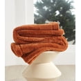 thumbnail image 6 of Cozy Haven Oversized Faux Fur Throw Blanket, Copper, 50" x 72", 6 of 10