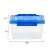 IRIS 6 Qt. Plastic Storage Bins with Sealed Lids, Clear Gasket Box, Airtight Containers
