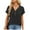 Black2, variant on Enridrech Women's Shirts Fashion Dressy Casual Business V Neck Blouses Vacation Summer Top Short Sleeve Shirt for Womens