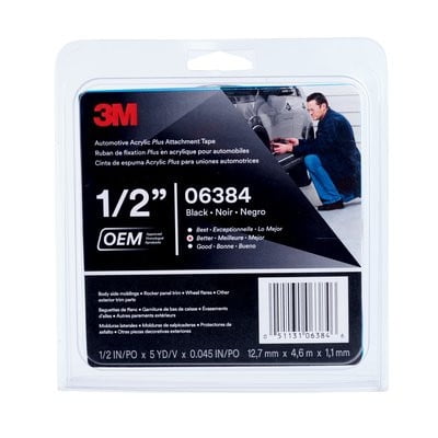 3M Multi Purpose Tape 06384 Double Sided Tape; Roll; 1/2 Inch X 15 Foot; Gray