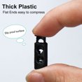 thumbnail image 6 of 6pcs Spring Cord Locks Plastic End Clip Stoppers Fastener Double Holes Rope Toggle Slider, Black, 6 of 7