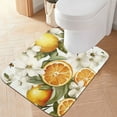 thumbnail image 2 of Yayeee Bath Rugs for Bathroom Floor Set of 2 Non Slip Fluffy Soft Absorbent Mat, Oranges Watercolor, 2 of 7
