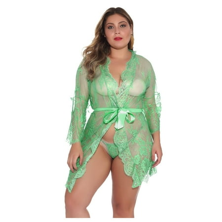 

Pedort Lingerie Women Lingerie Set 2 Piece Lace with Bra and Panty Sleepwear(Green XL)