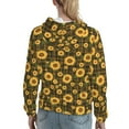 thumbnail image 7 of Kdxio Vintage Plaid Sunflower Print Womens Oversized Hoodies Sweatshirts Hooded Pullover Tops Sweaters Casual-XX-Large, 7 of 7