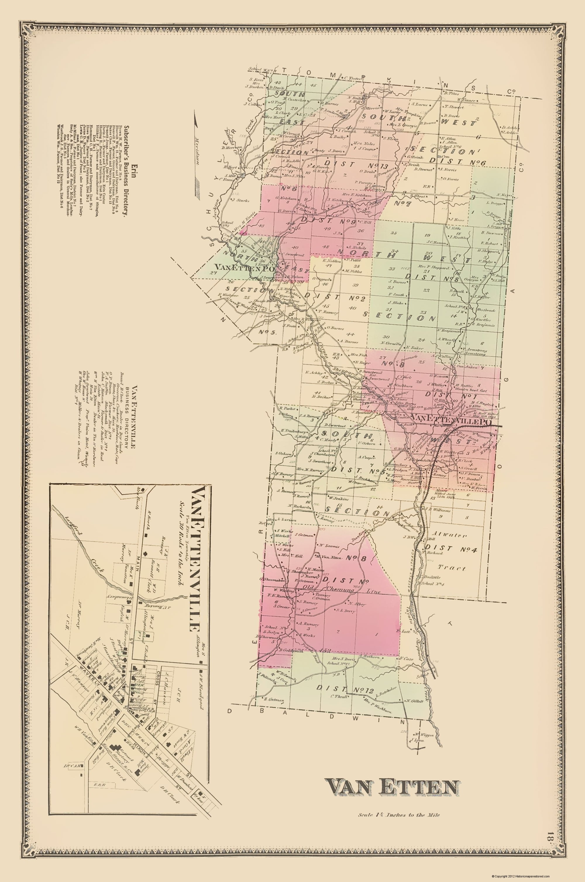 Van Etten New York Beers 1869 23.00 x 34.67 Matte Art Paper