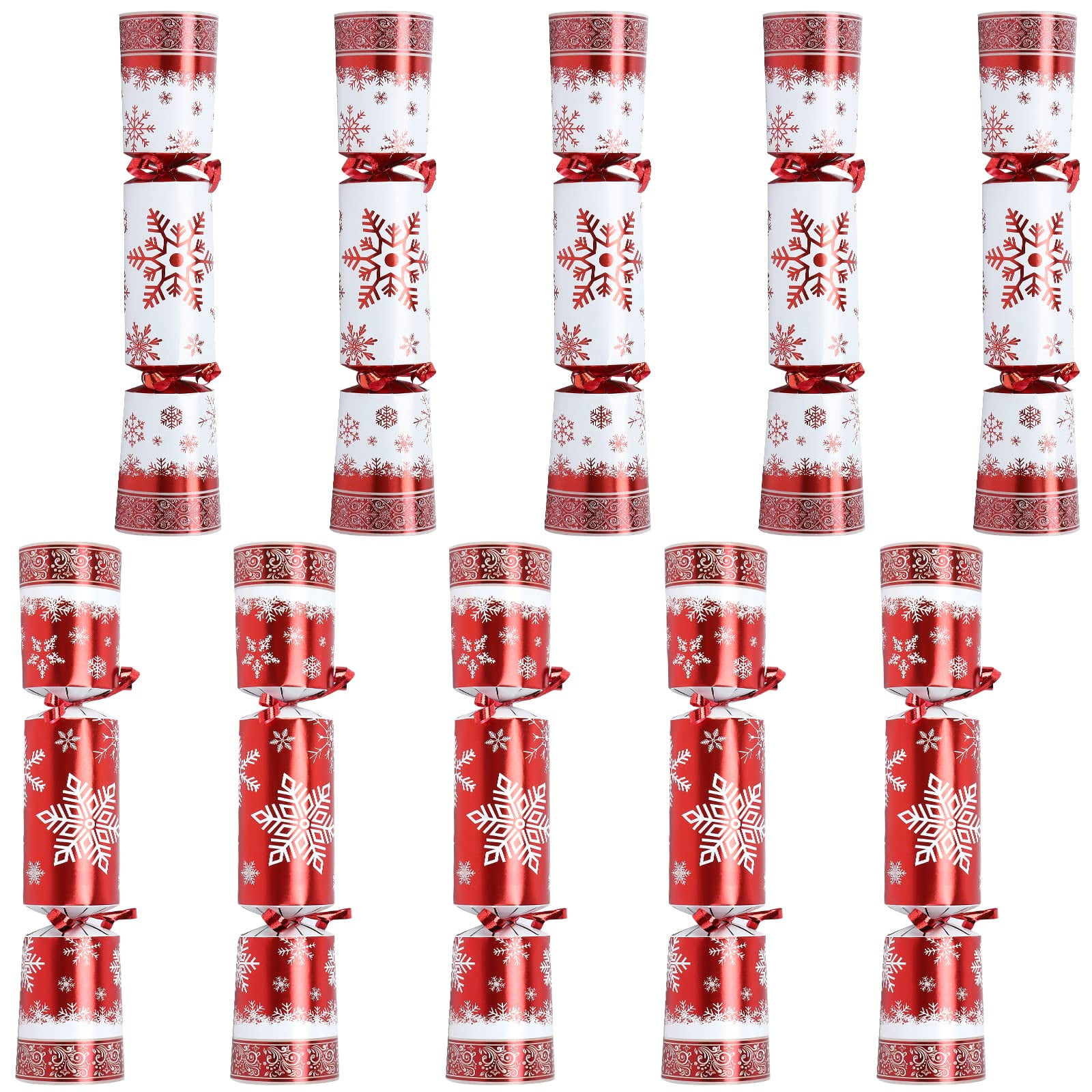 Aeeaying 10Pcs Christmas Crackers 10 Inch Xmas Crackers With Snowflake aeeaying-10pcs-christmas-crackers-10-inch-xmas-crackers-with-snowflake