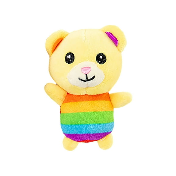Soft Bear Toy Keychain Backpack Charm Easter Stuffed Animal Doll Cute Decorative Pendant for Kids and Adults