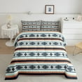 thumbnail image 2 of Boho Aztec Comforter Set Bohemian Stripes Bedding Set Twin Size,Tribal Mexican Style Bedding Comforter Sets Adults American Southwestern Quilt Duvet 2 Pcs, 2 of 7